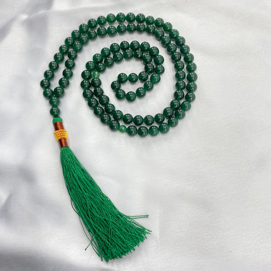 Green Aqeeq Stone Tasbeeh 8mm 100 beads