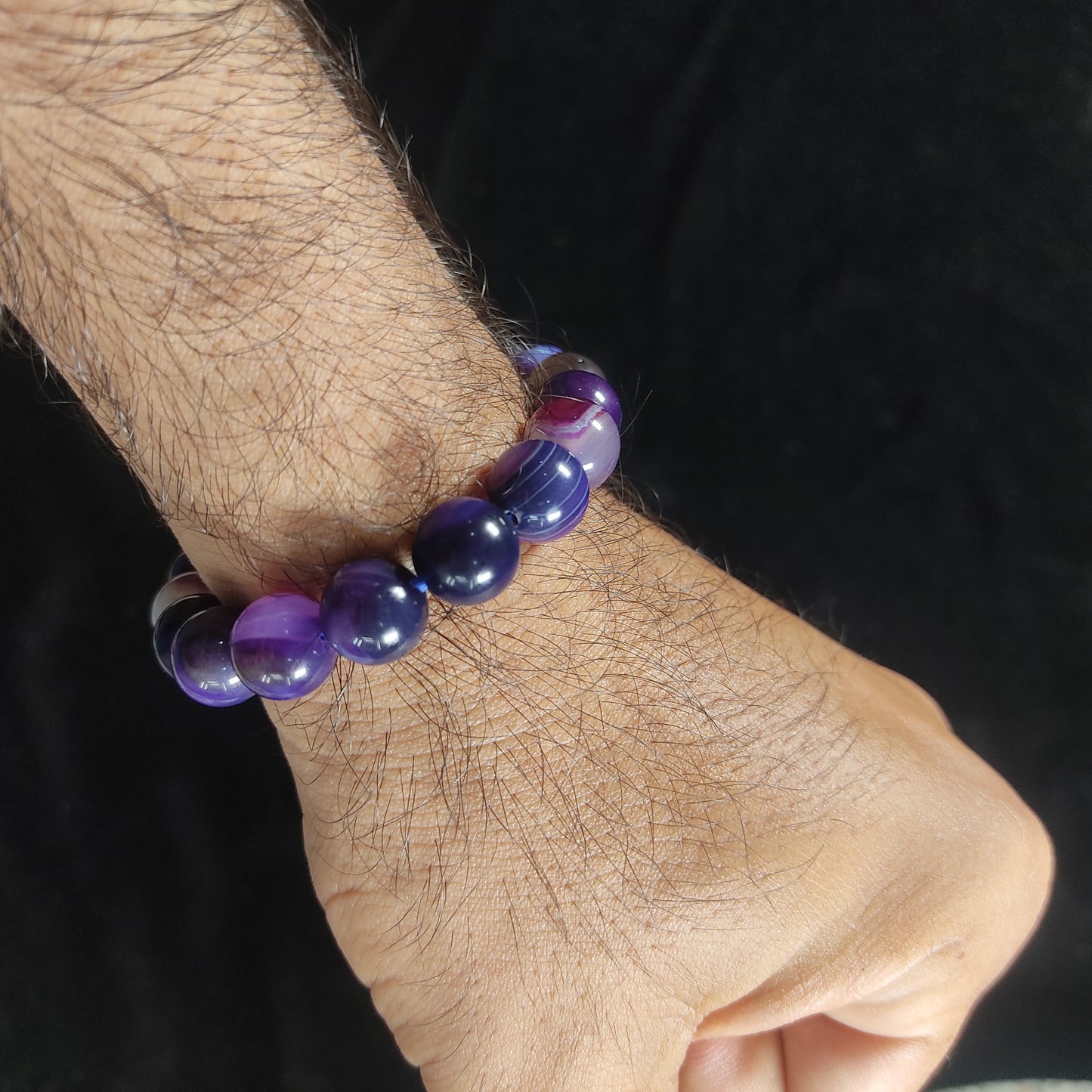 Amethyst Bracelet β Free Size Fit for All( 16 Beads ,10mm size) Elastic