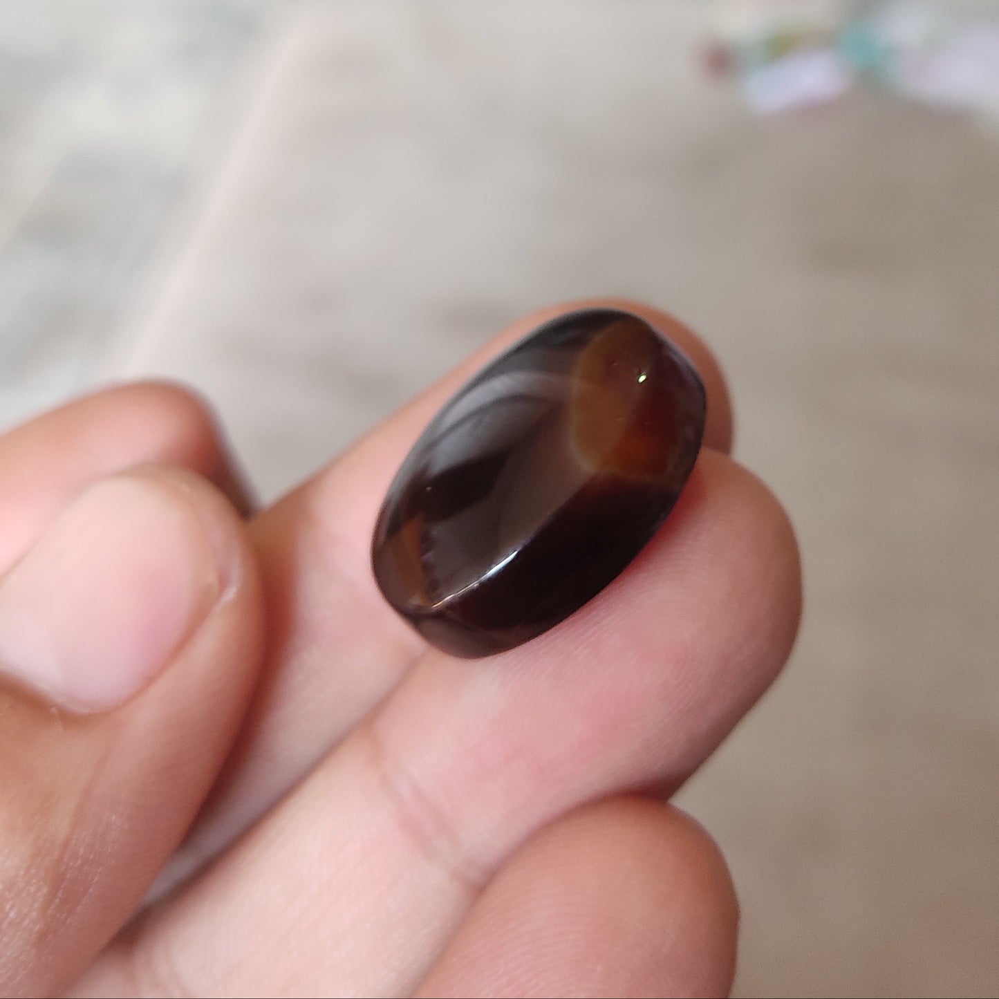 Yamni Aqeeq Stone (Brownish) Large Size SA-102