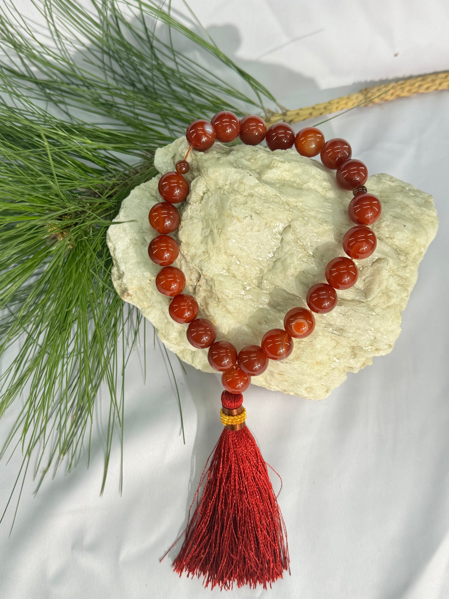 Red Aqeeq Stone Tasbih 14mm/21 Beads
