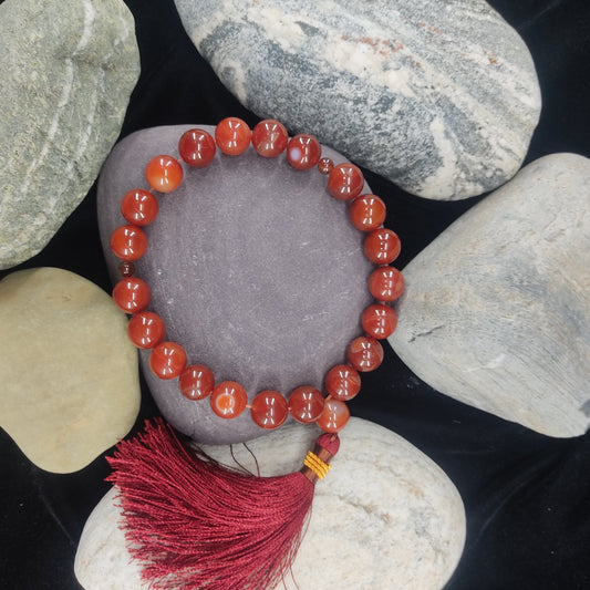 Red Aqeeq Stone Tasbih 14mm/21 Beads