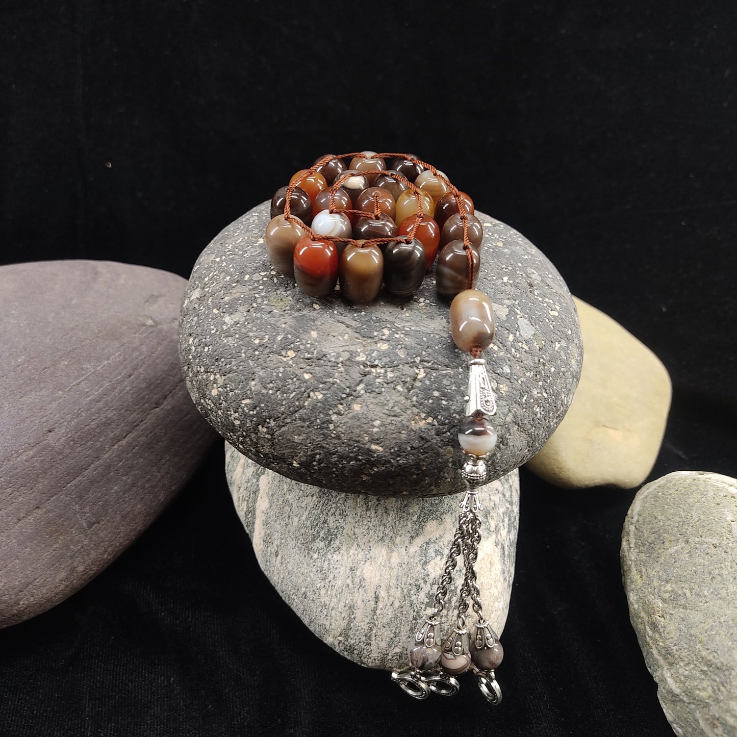 Sulaimani Aqeeq Stone Tasbeeh Turkish Style 12mm/21 Beads