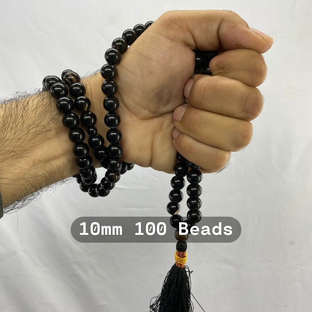 Black Aqeeq Tasbeeh  100 Beads