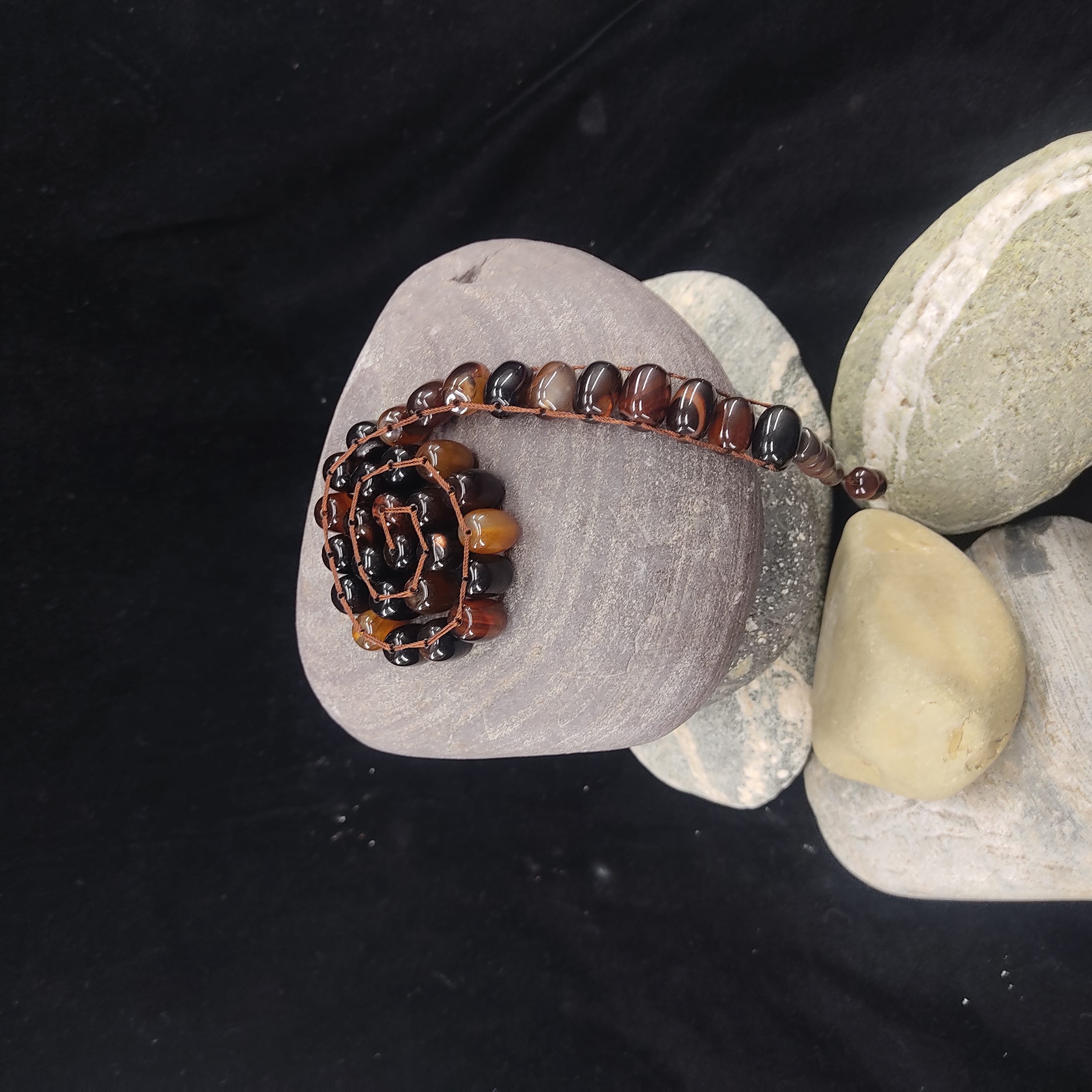Brown Aqeeq  Stone Tasbeeh Turkish Style  12mm/33 Beads