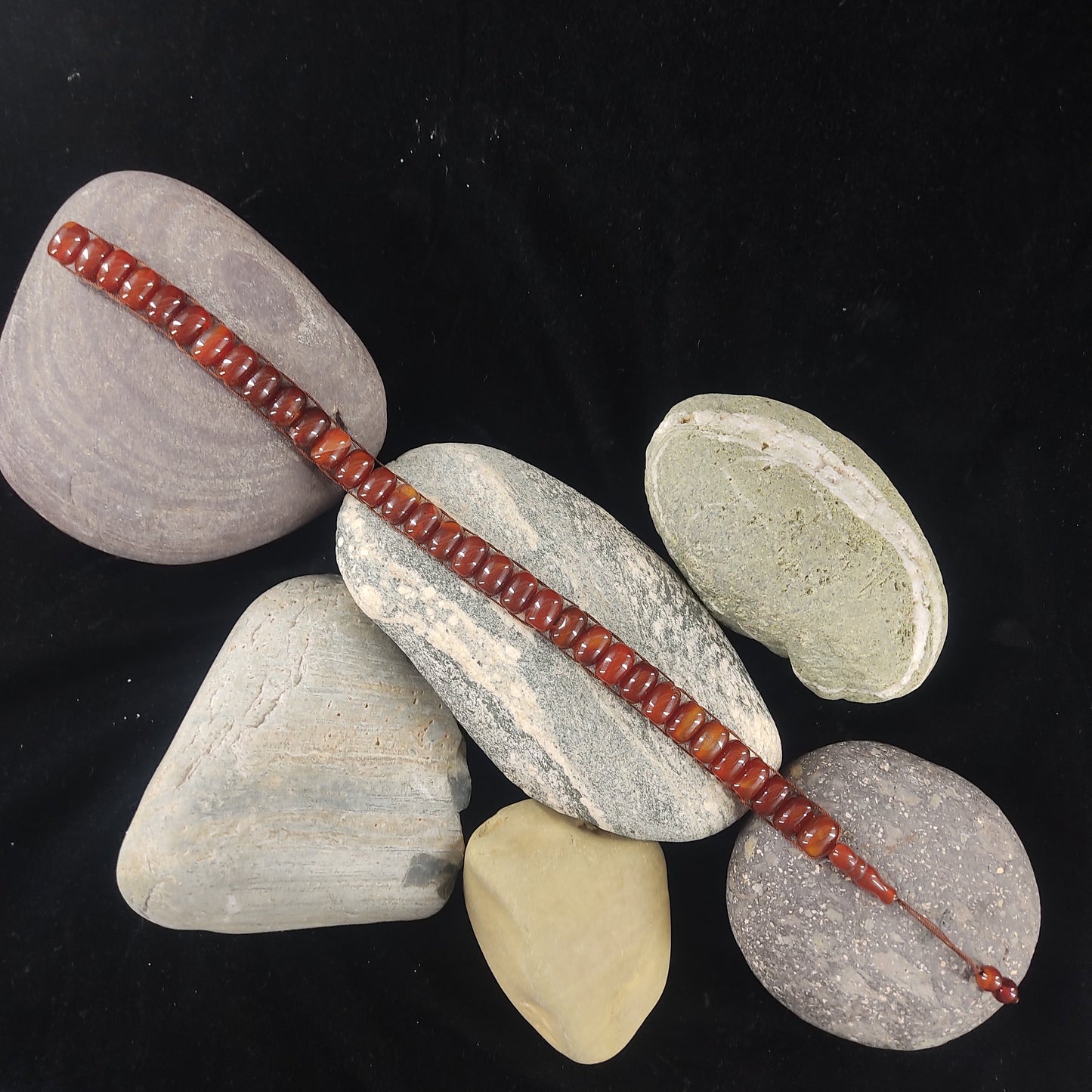 Yamni (Red) Aqeeq  Stone Tasbeeh Turkish Style  12mm/33 Beads