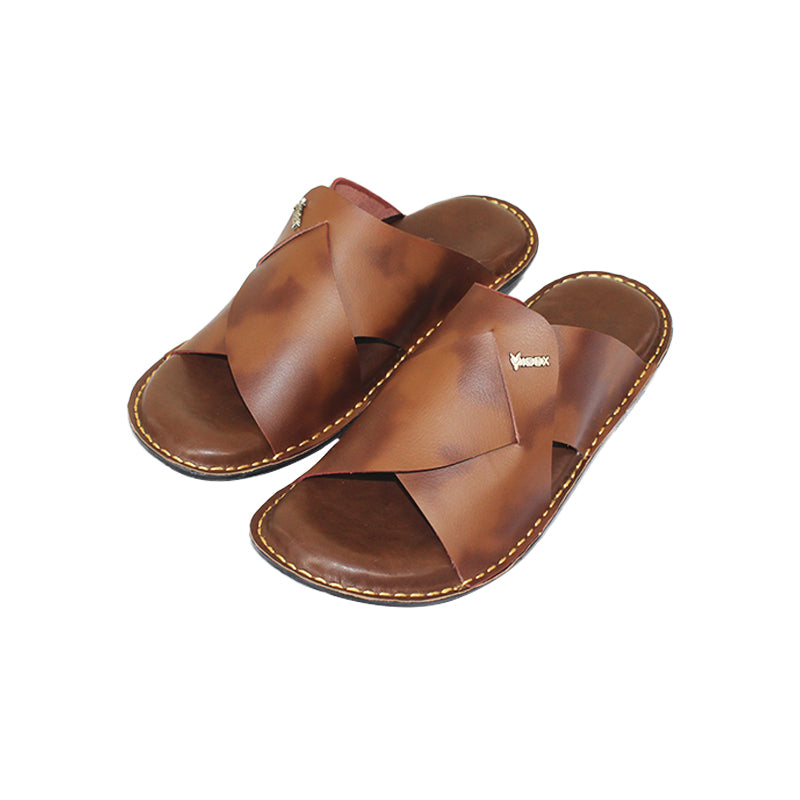 Handmade Slipper Double Shade Brown Light Weight & Soft