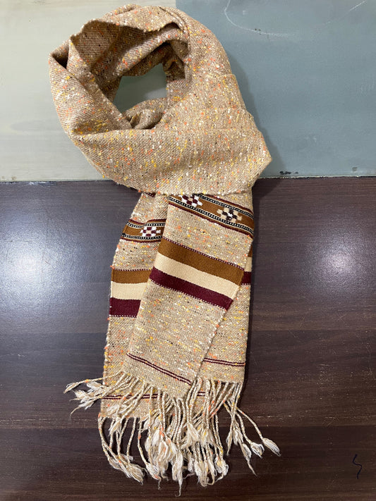 Handmade Mufflers- Beige Color ( natural grainy Surface)