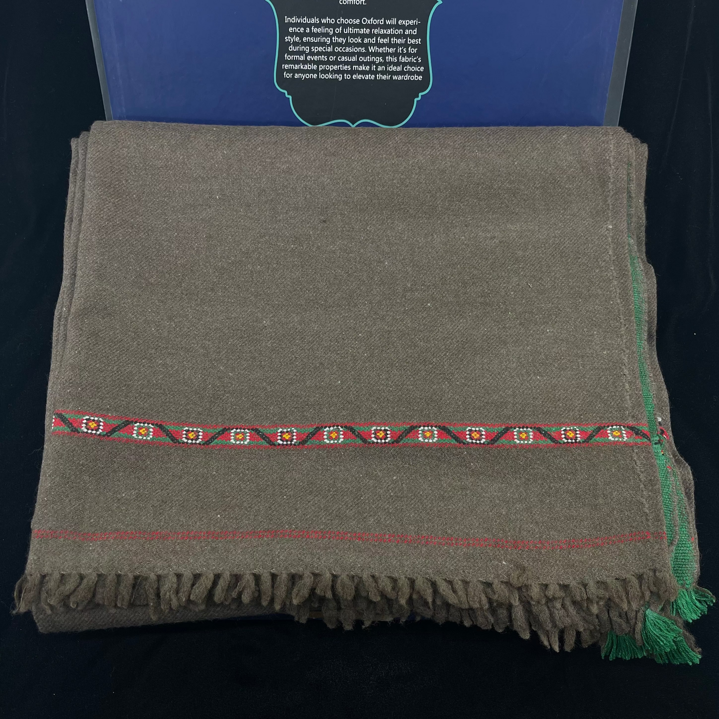 Herati Wool Shawl — Elegance from Afghanistan Brownish  Color