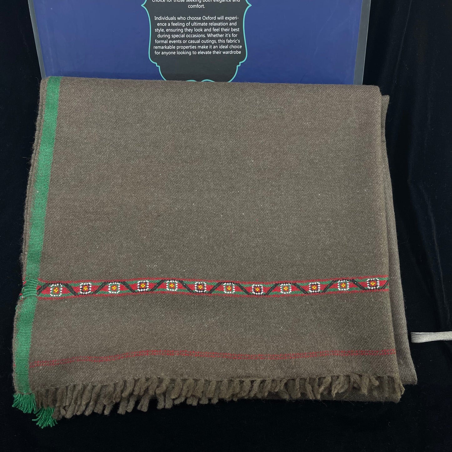 Herati Wool Shawl — Elegance from Afghanistan Brownish  Color