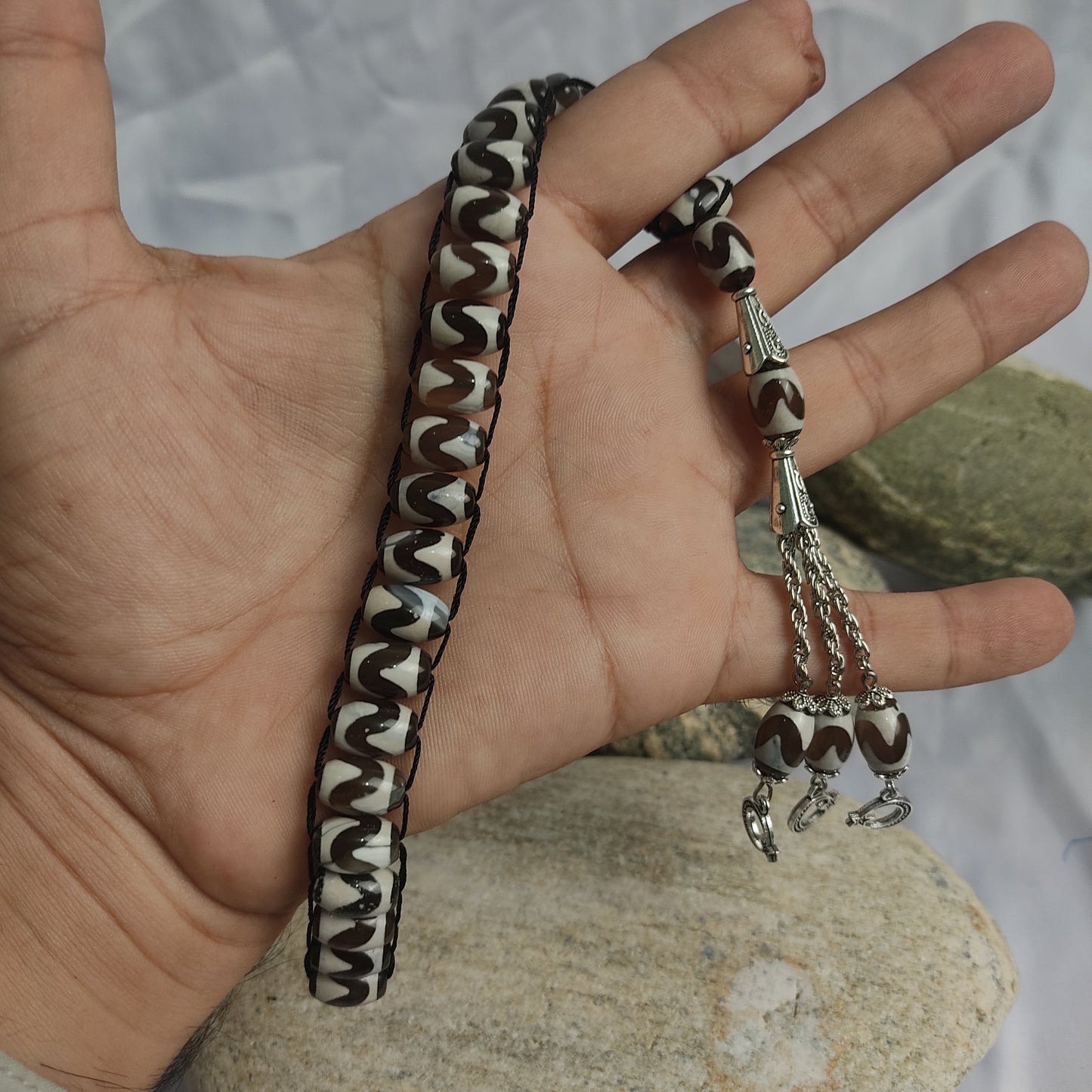 Tibatian Hamalayan  Turkish Style Tasbeeh  12mm/25 Beads