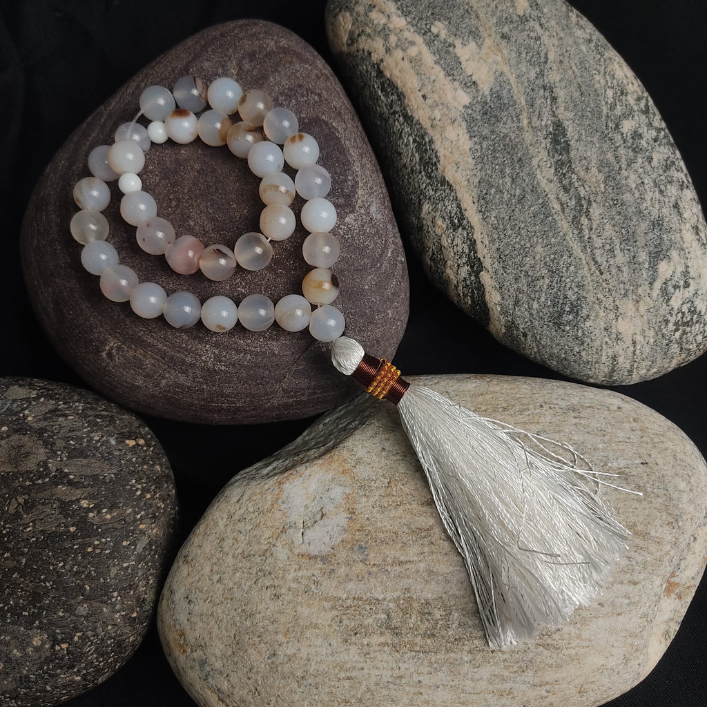 White Aqeeq Stone Tasbeeh Collection.
