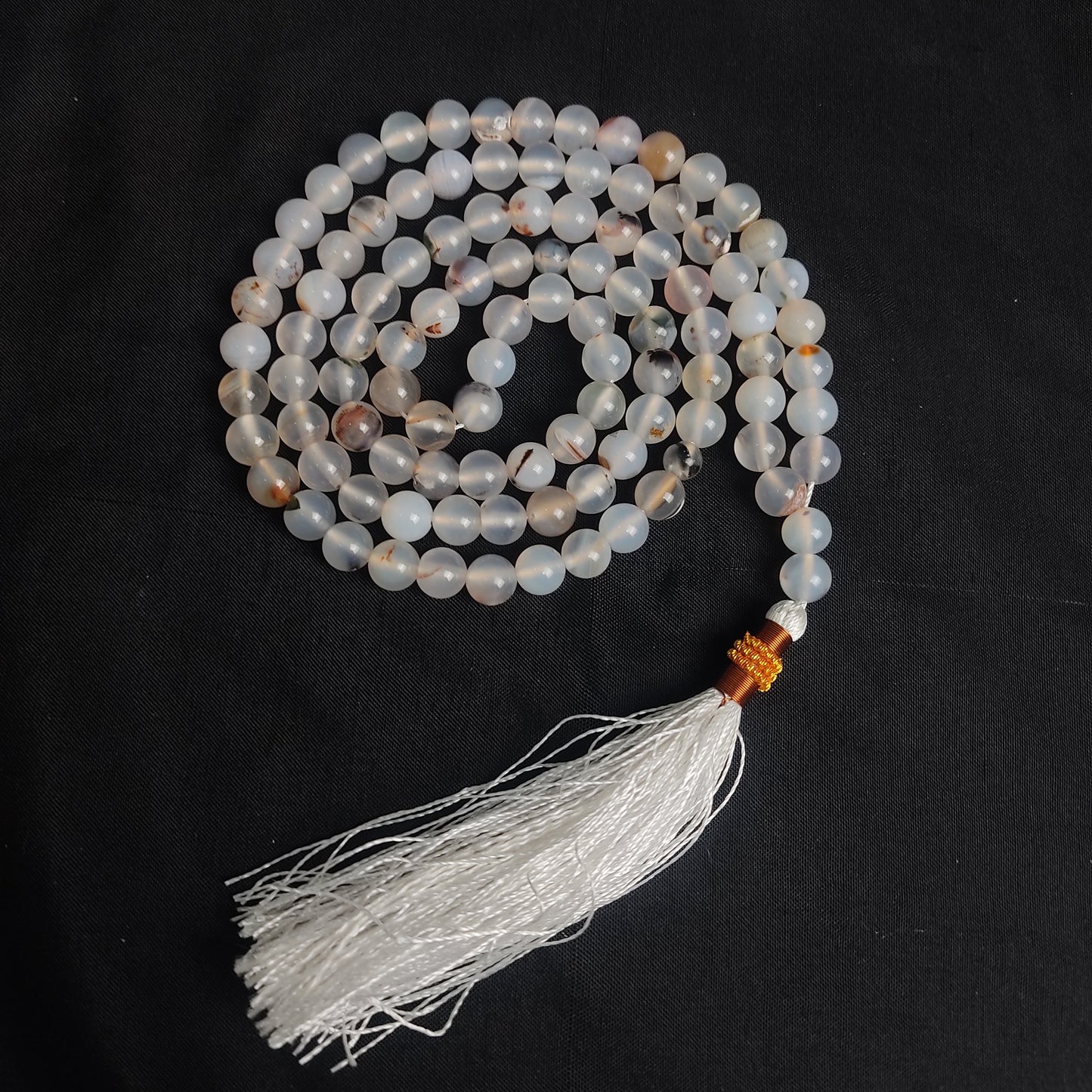 White Aqeeq Stone Tasbeeh 8mm 100 beads