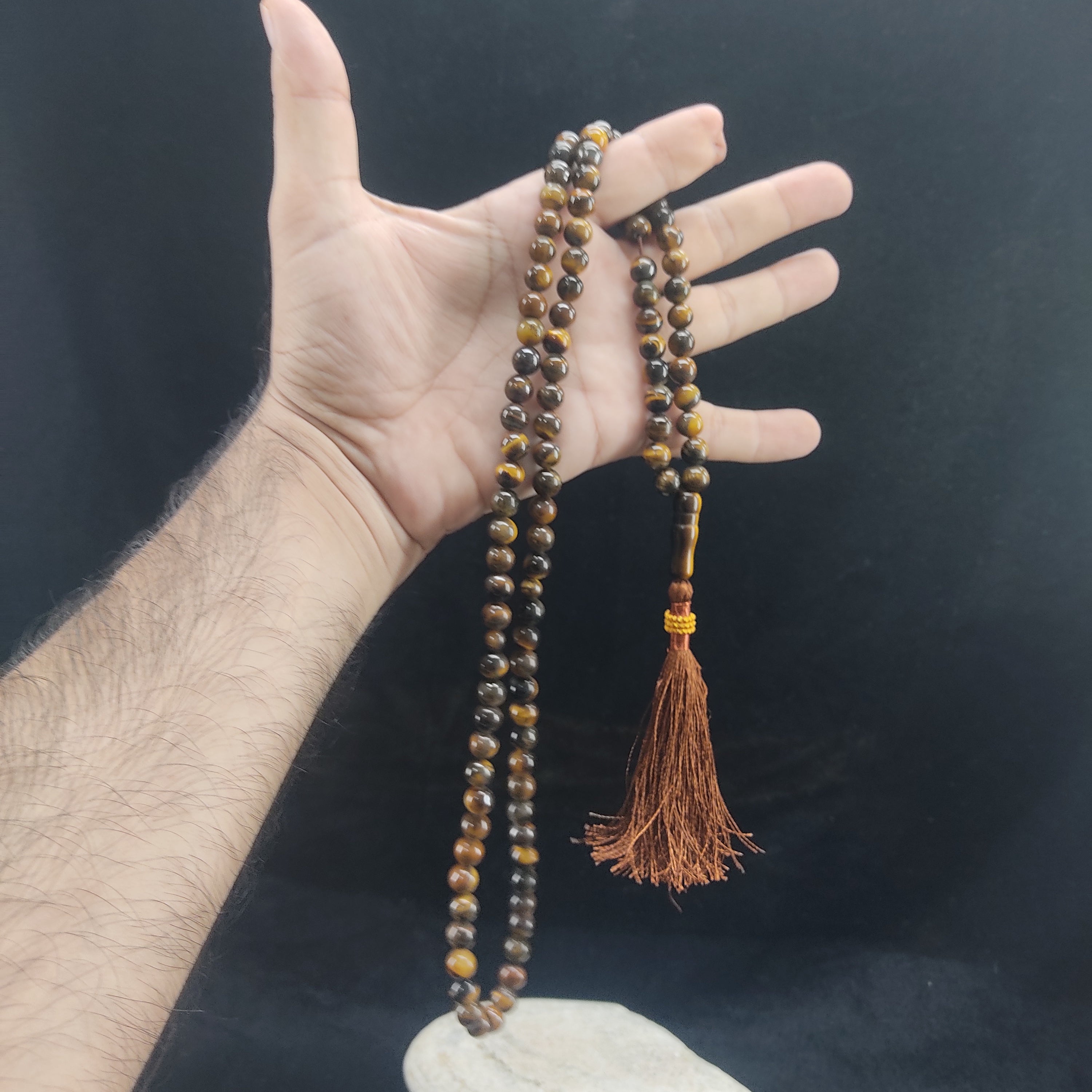 Tiger Eye Aqeeq Stone Tasbeeh (عین النمر تسبیح)