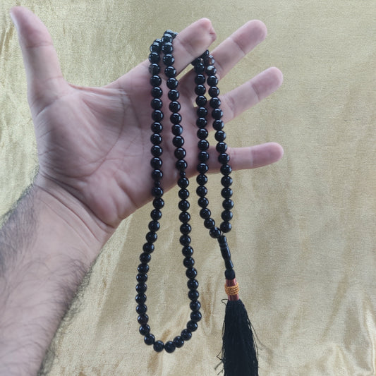 Black Aqeeq Tasbeeh 8mm Size /100