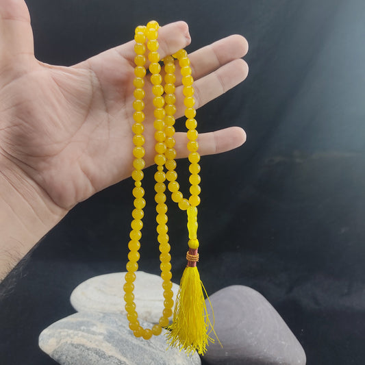 Zard Aqeeq  Stone Tasbih 10mm/33 Beads