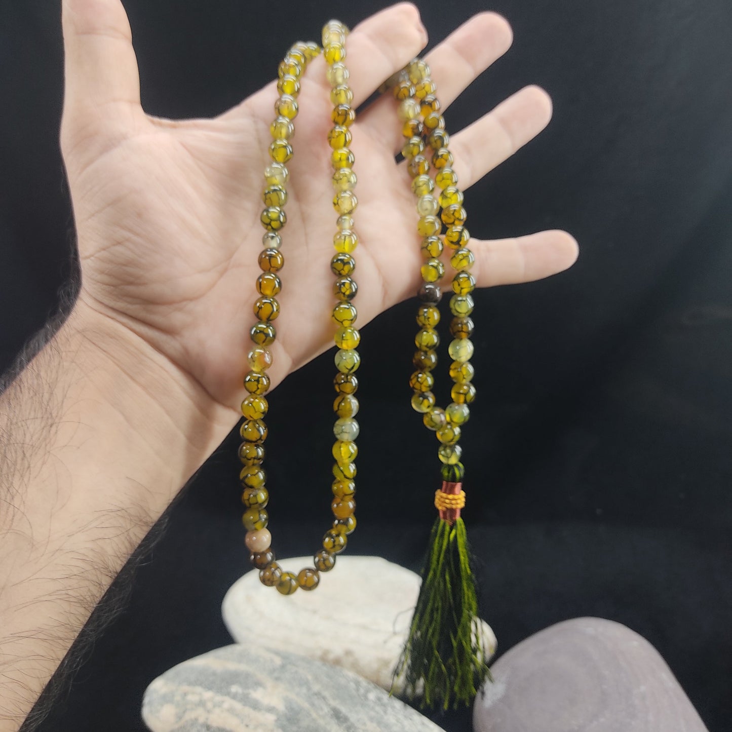Shajari Aqeeq Stone Tasbih 10mm/33 Beads