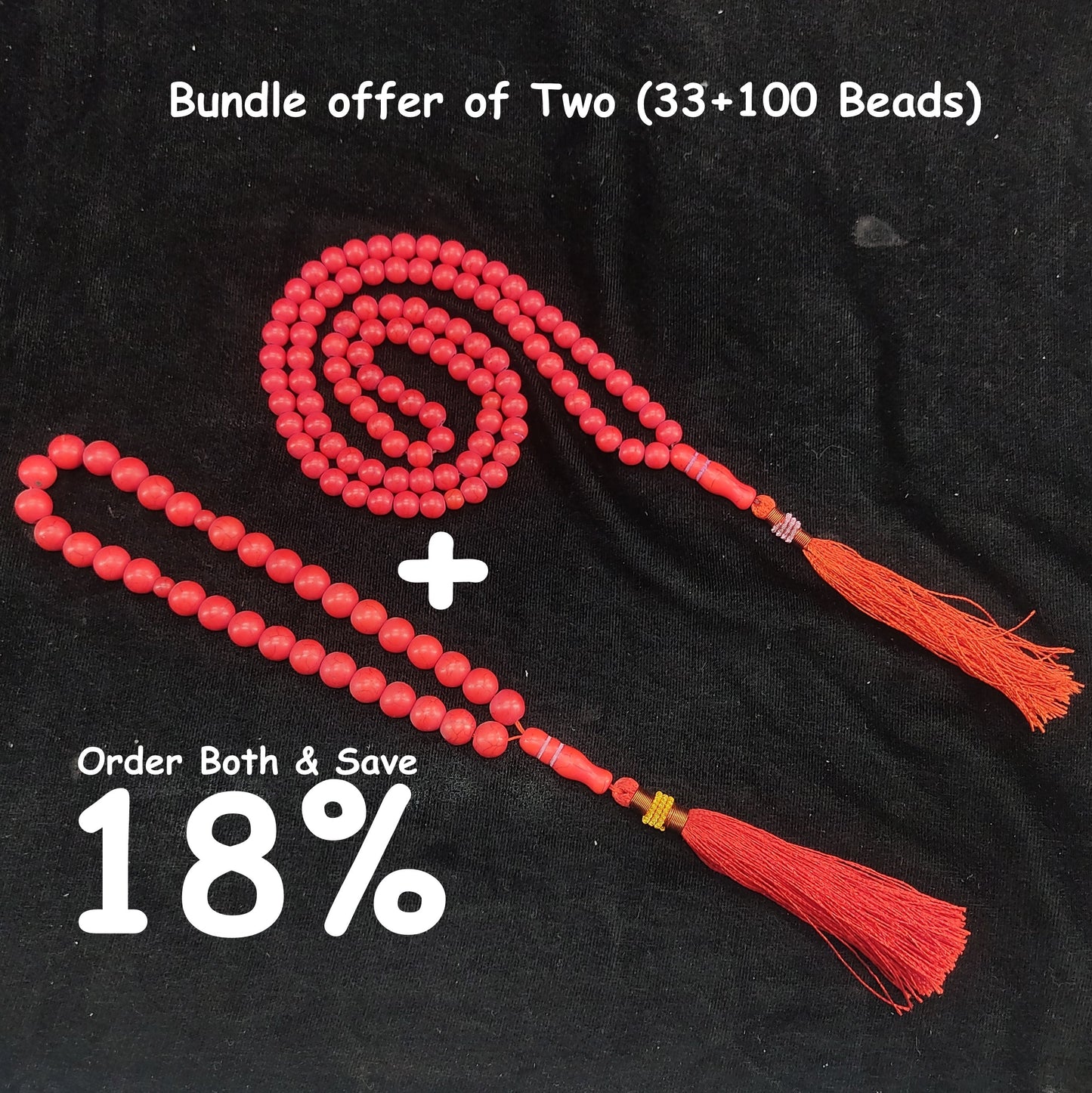 Red Feroza  Tasbih 10mm/33 Beads