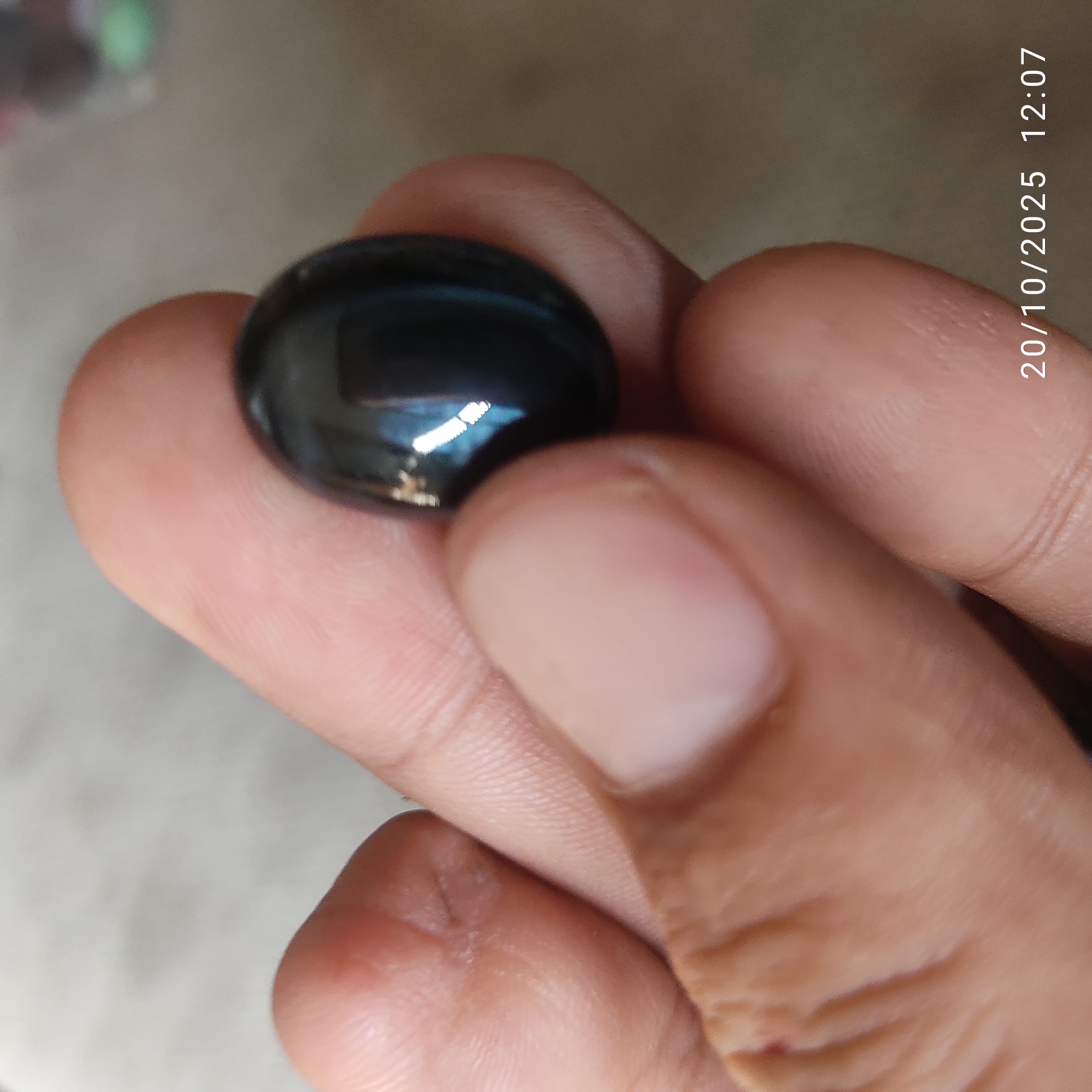 Black  Aqeeq Stone (Irani  with Inclusions) Medium Size SA-106 (RS. 1800/Each)