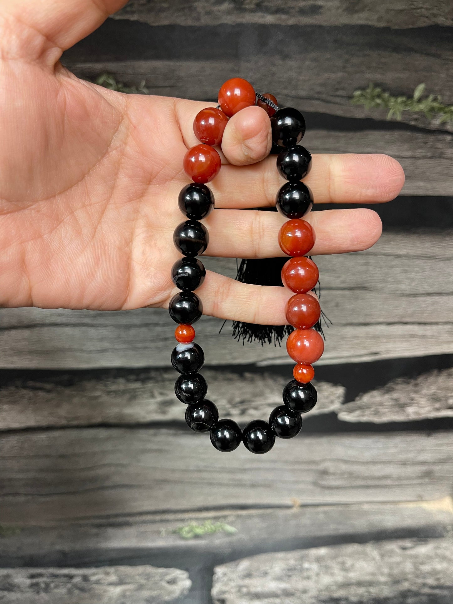 Red & Black  (Sulamaini)  Aqeeq Stone Tasbih  Collection