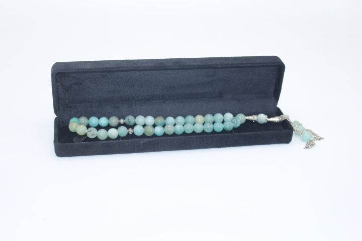 Aquamarine Stone Tasbih 10mm/33 Beads