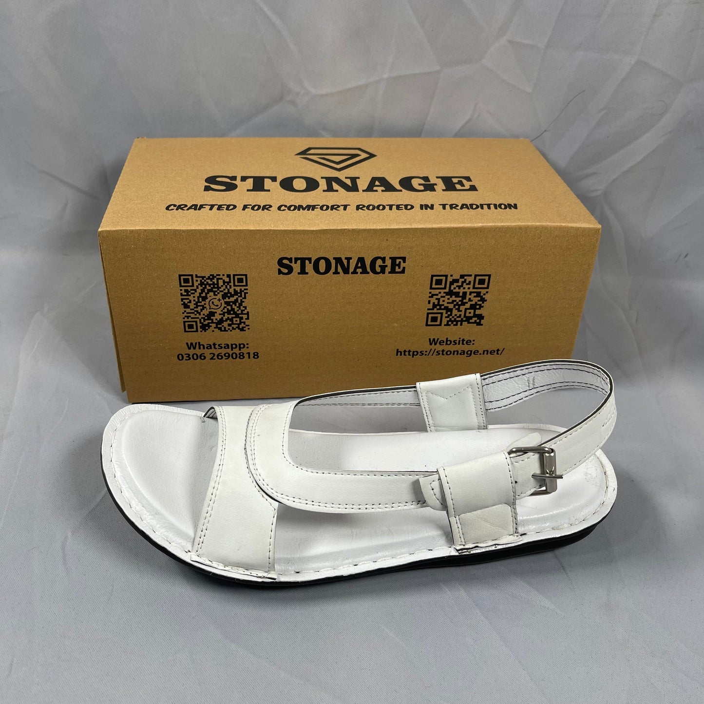 Hajj & Umrah Special Slippers, (Handmade, Anti slip, All Day Comfort) White Color