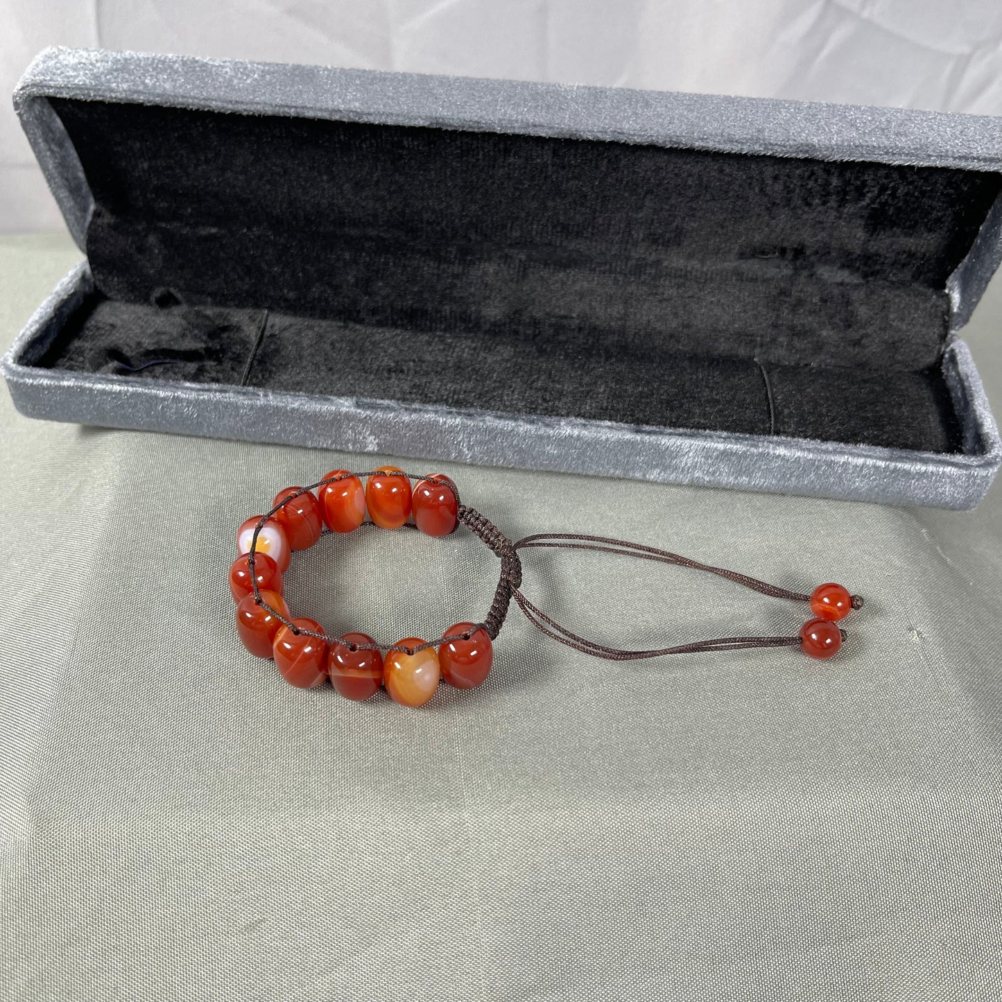 Turkish Round Yamni Red  Aqeeq  Stone Tasbeeh