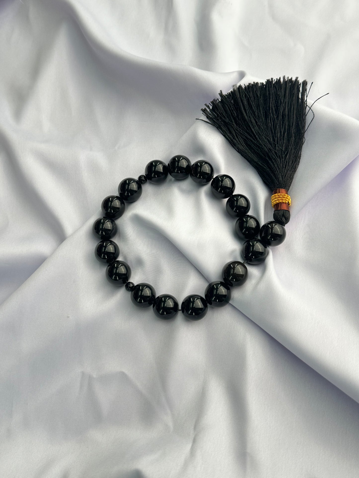 Black Aqeeq Tasbih 16 mm/17 Beads