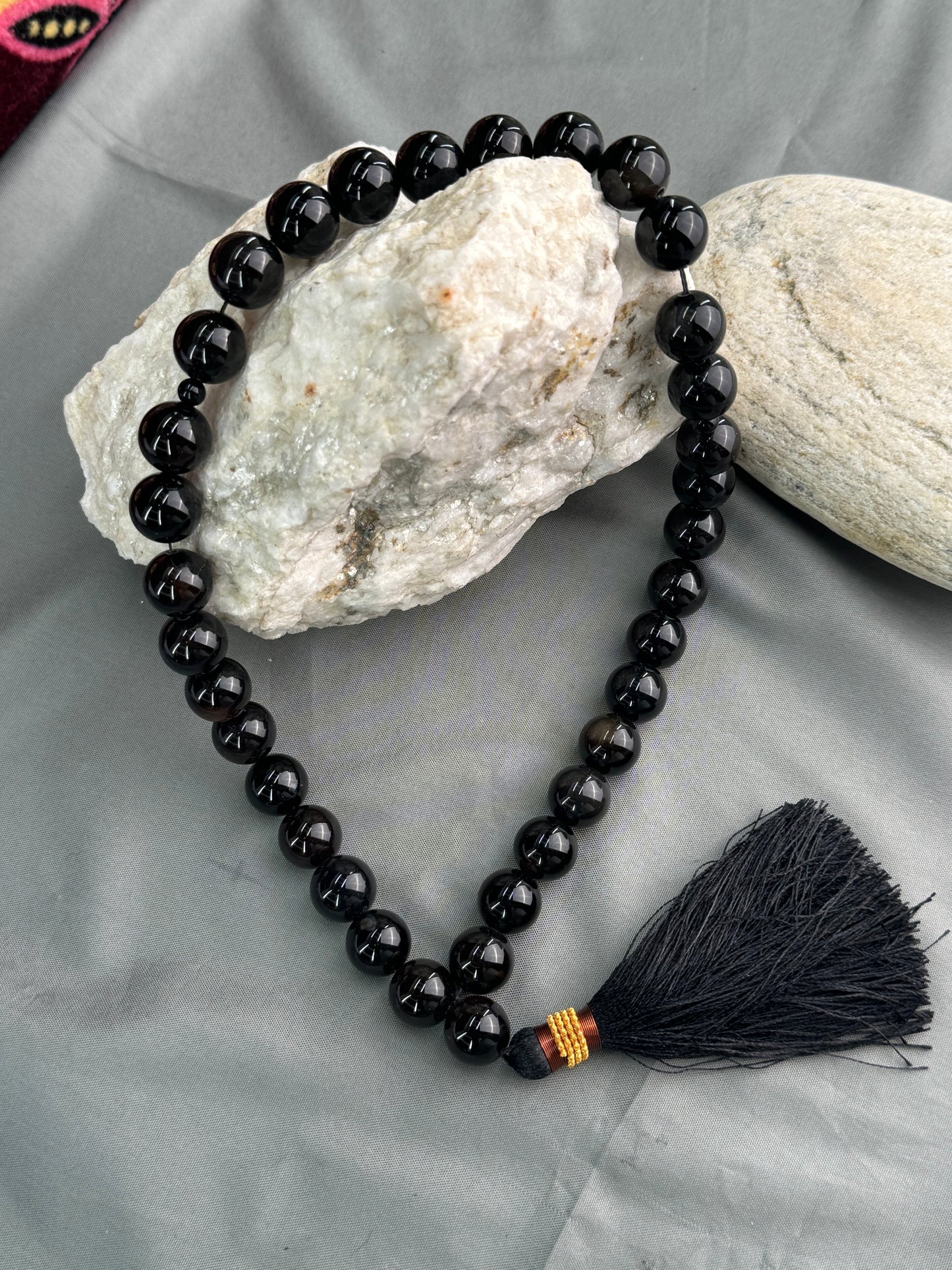 Black Aqeeq Tasbih 10mm/33 Beads