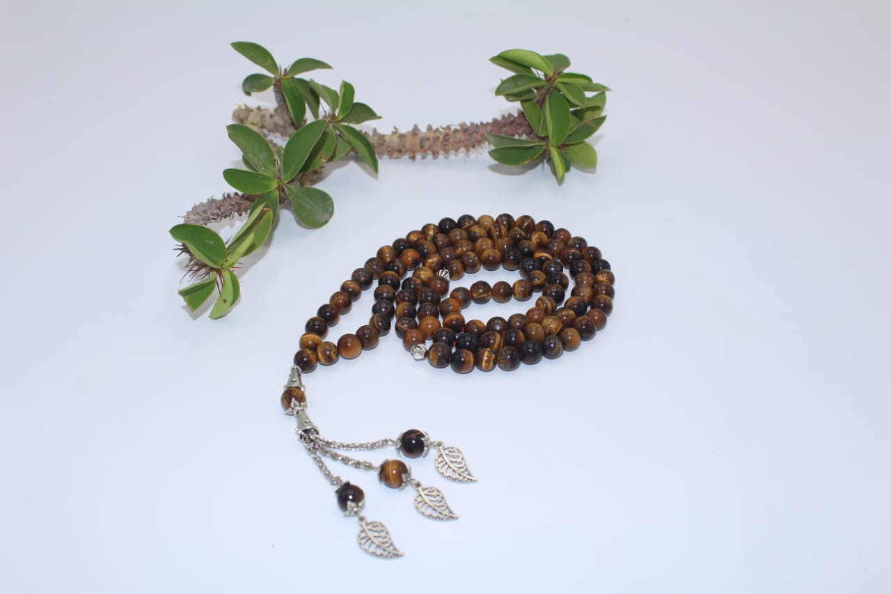 Tiger Eye Aqeeq Tasbih 8mm/100 Beads