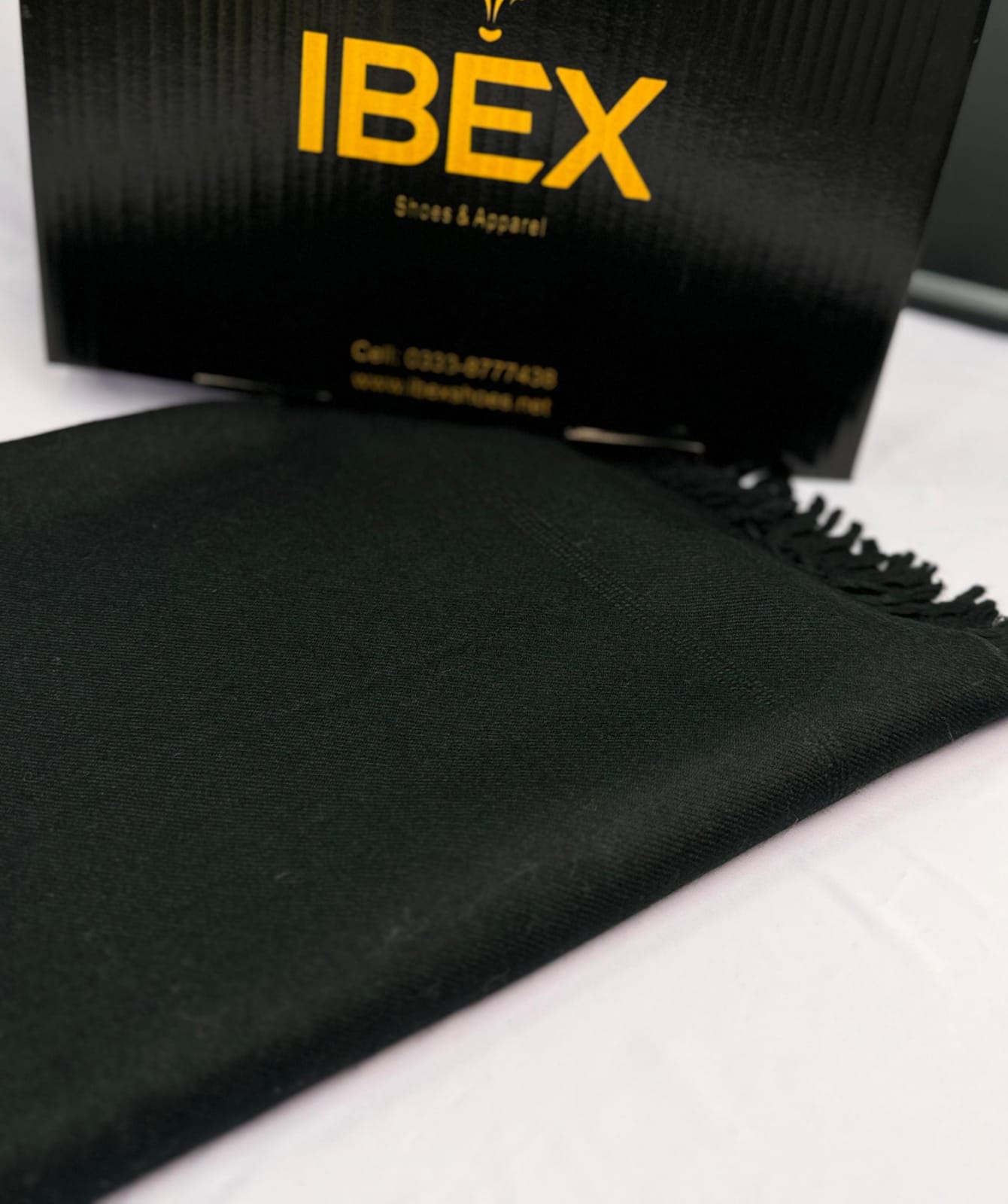 Swati Plain Jet  Black Handmade Wool Shawl