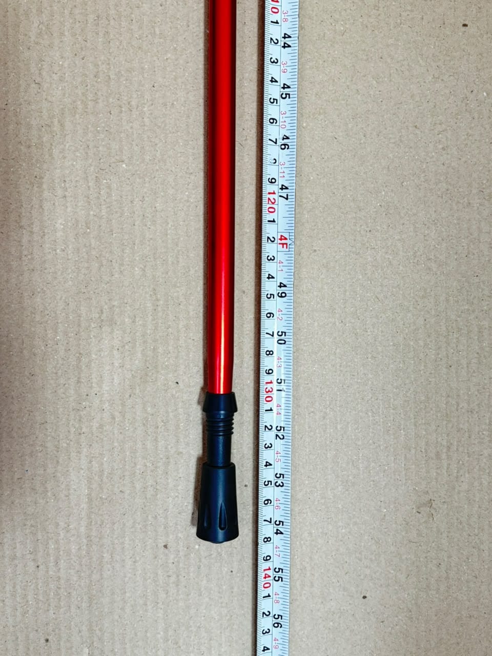 Vanguard Straight Grip-Shock Absorbing Aluminum Hiking Stick – High-Stability & Durable Support (Sport Red)