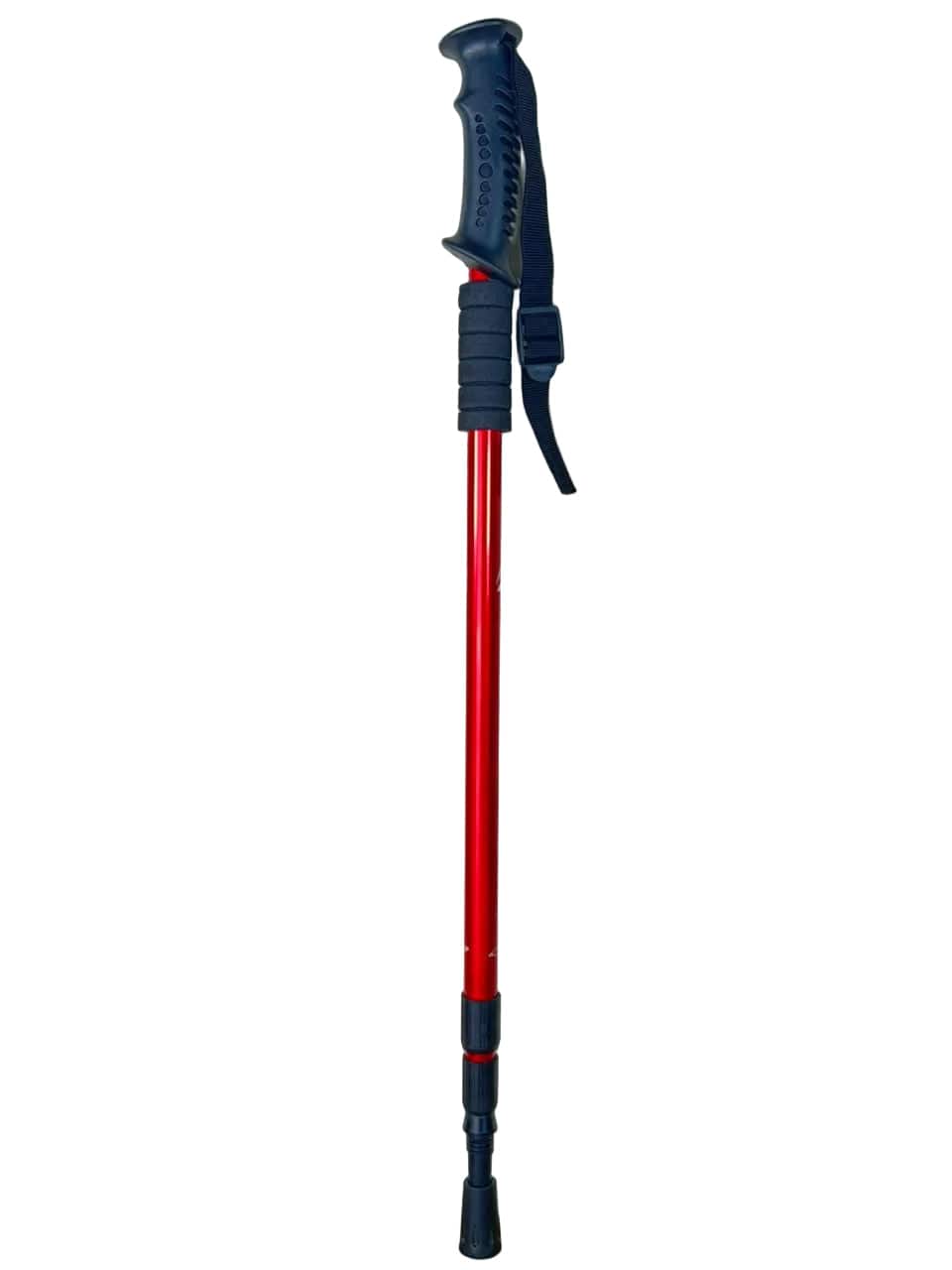 Vanguard Straight Grip-Shock Absorbing Aluminum Hiking Stick – High-Stability & Durable Support (Sport Red)