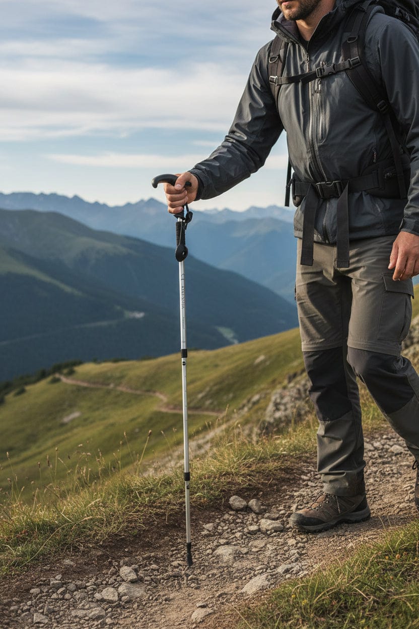 Vanguard T-Handle Heavy-Duty Aluminum Cane – High-Stability & Durable Support (Summit Silver)