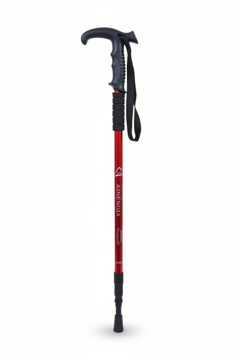 Vanguard T-Handle Heavy-Duty Aluminum Cane – High-Stability & Durable Support (Sport Red)