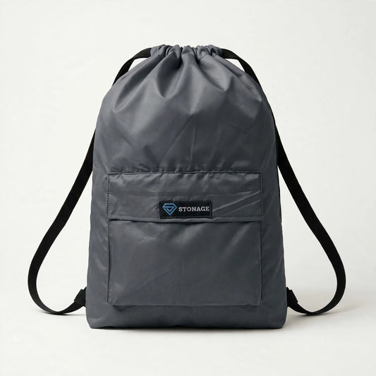 Drawstring Bag – , Waterproof, All-Purpose for Hajj Umrah College/Uni , Gym & Daily Use ( Grey )