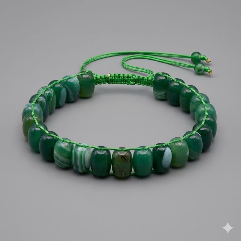 Turkish Round Green  Aqeeq  Stone Tasbeeh 21 Beads