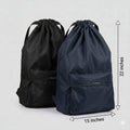 Pack of Two Drawstring Bags – , Waterproof, All-Purpose for Hajj Umrah College/Uni , Gym & Daily Use ( blue + Black )