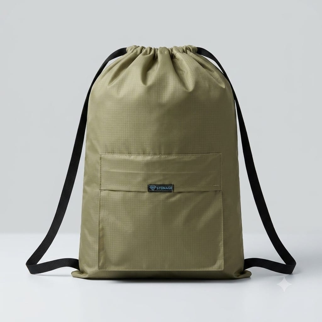Drawstring Bag – , Waterproof, All-Purpose for Hajj Umrah College/Uni , Gym & Daily Use (Olive Green)