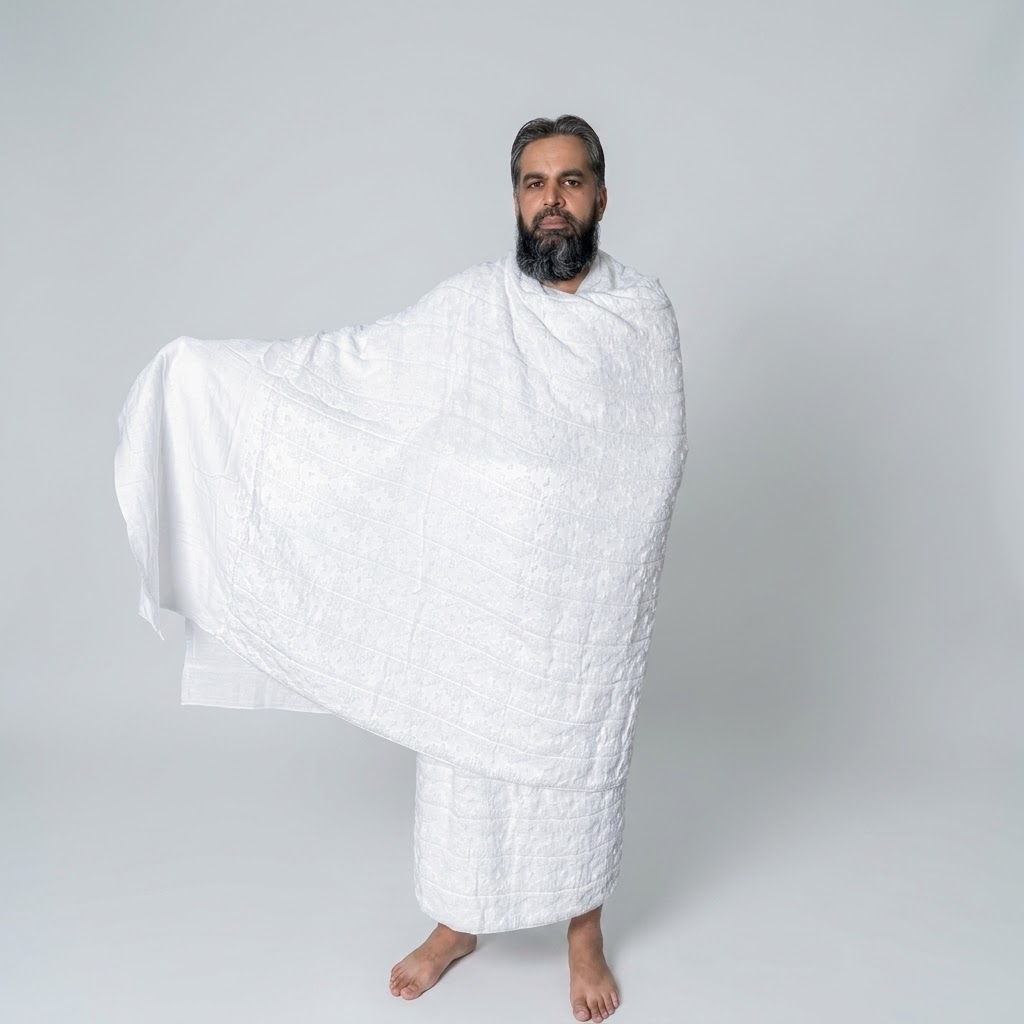 Zero Twist Pure Cotton Ihram  (2 Pieces) – Super Soft & Absorbent Double-Sided Towels,