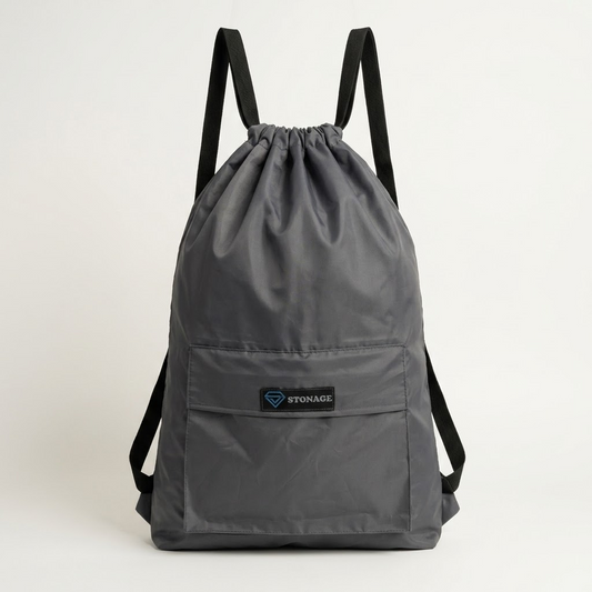 Drawstring Bag – , Waterproof, All-Purpose for Hajj Umrah College/Uni , Gym & Daily Use ( Grey )