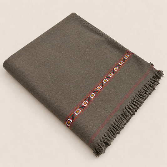 Herati - Handmade Wool Shawl,  Brown