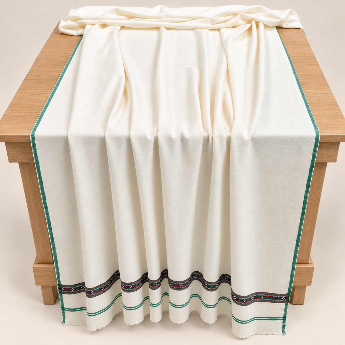 STONAGE Pasham-e-Herati — Kashmiri Pasham Shawl, Off-White Color
