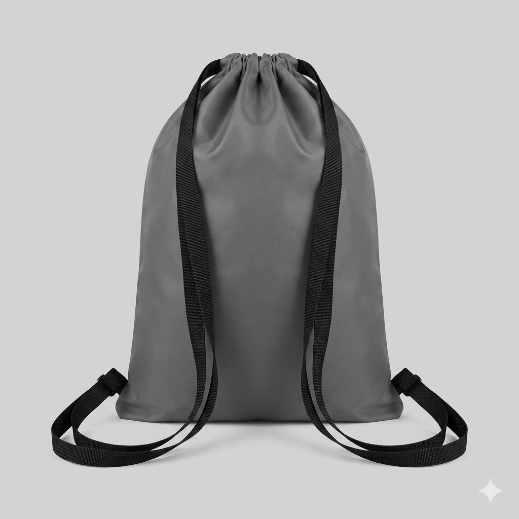 Drawstring Bag – , Waterproof, All-Purpose for Hajj Umrah College/Uni , Gym & Daily Use ( Light Grey)