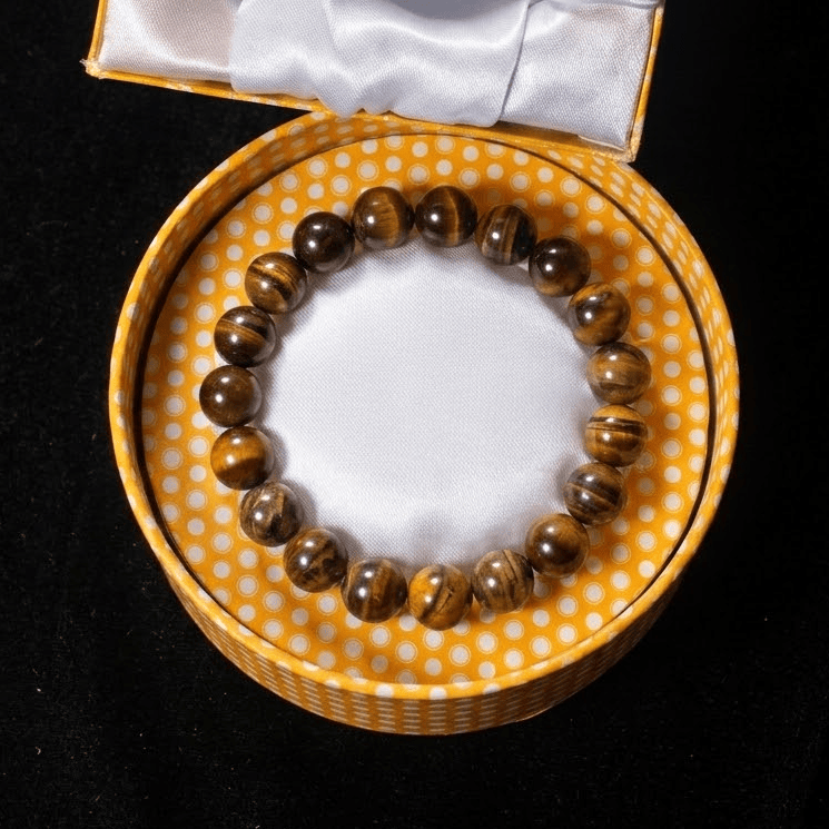 Tiger Eye Bracelet  – Free Size Fit for All( 16 Beads ,10mm size) Elastic