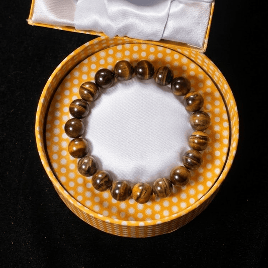 Tiger Eye Bracelet  – Free Size Fit for All( 16 Beads ,10mm size) Elastic