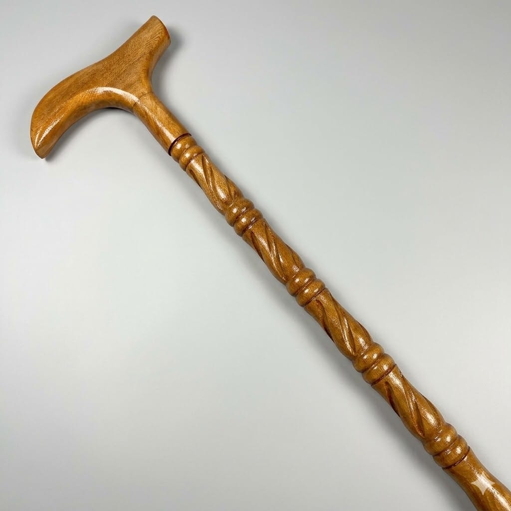 Premium  Shahtoot Wood  Walking Cane – Classic Brown (Derby T Sahpe handle)