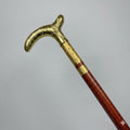 Wooden Walking Can with Brass in Handle (only)  – Vintage Golden color Handle