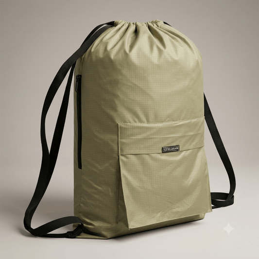 Drawstring Bag – , Waterproof, All-Purpose for Hajj Umrah College/Uni , Gym & Daily Use (Olive Green)