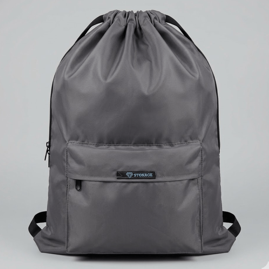 Drawstring Bag – , Waterproof, All-Purpose for Hajj Umrah College/Uni , Gym & Daily Use ( Light Grey)