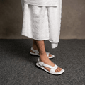 Hajj & Umrah Special Slippers, (Handmade, Anti slip, All Day Comfort) White Color